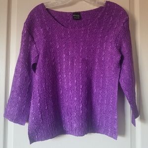 Ladies purple super stretchy blouse